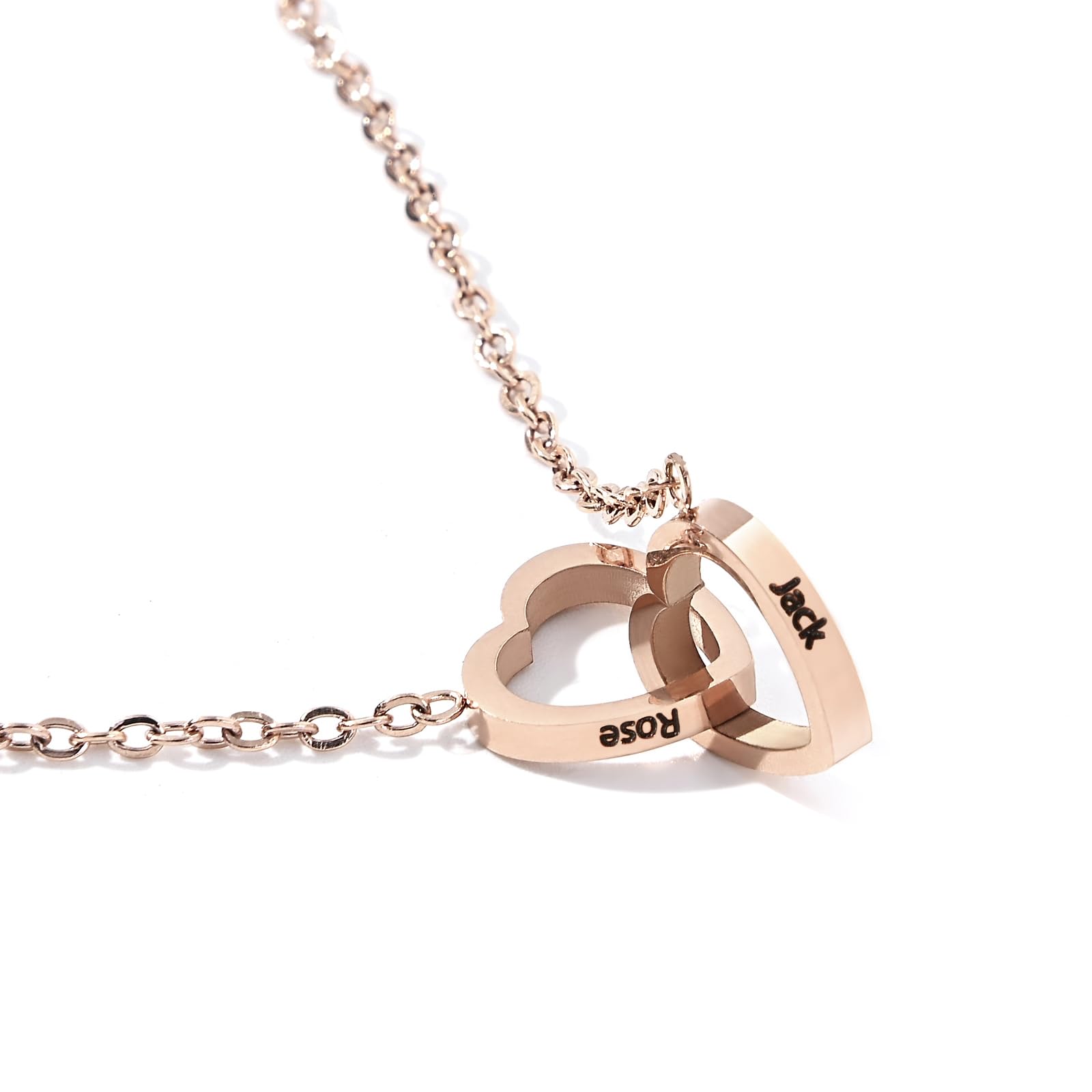 ‌TINGKU Eternal Real Rose Gift Box for Women, Preserved Rose with Customized Name Engraved Heart Necklace, Personalized Romantic Gift for Wife, Girlfriend, Mom, Mother's Day Love Keepsake